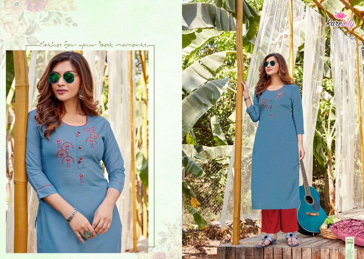 Rare Lily Ovi Fancy Ethnic Wear Rayon Designer Kurti Collection